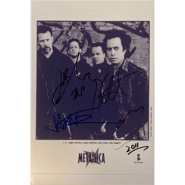 Autograph Signed Metalica Photo