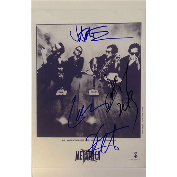 Autograph Signed Metalica Photo