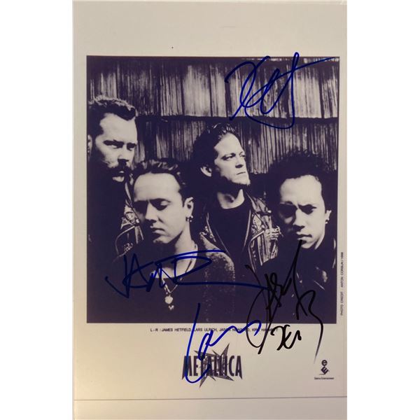 Autograph Signed Metalica Photo