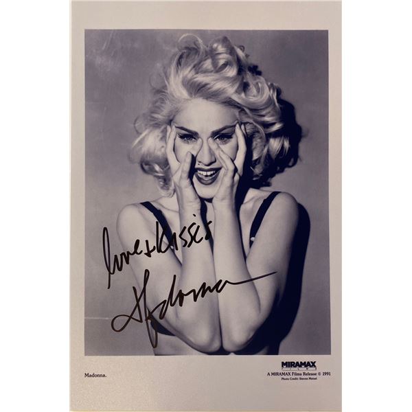 Autograph Signed Madonna Photo