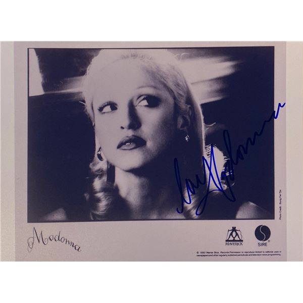 Autograph Signed Madonna Photo