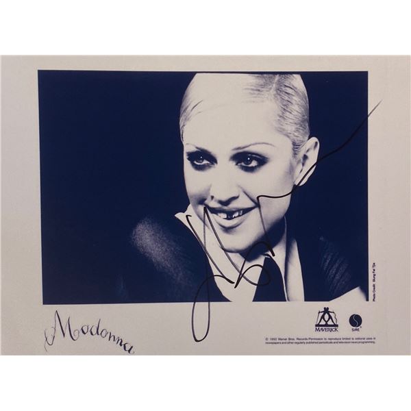Autograph Signed Madonna Photo