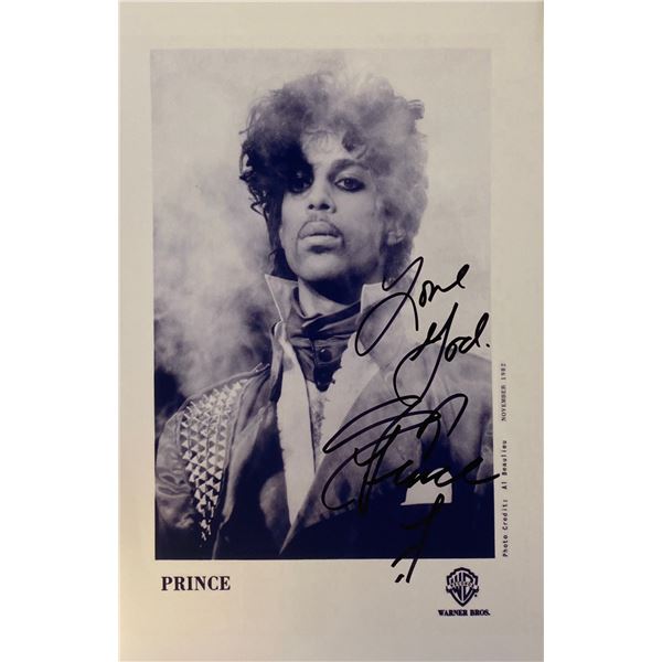 Autograph Signed Prince Photo