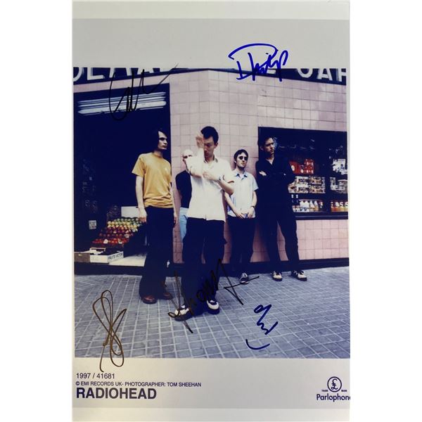 Autograph Signed Radiohead Photo