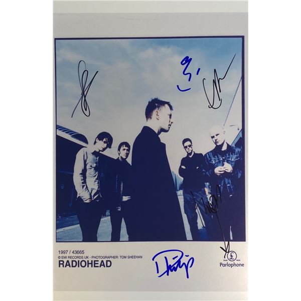 Autograph Signed Radiohead Photo