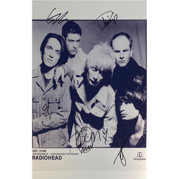 Autograph Signed Radiohead Photo