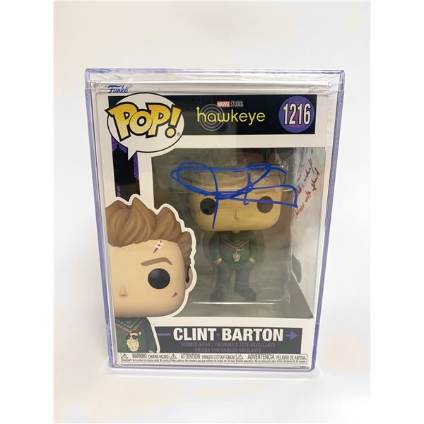 Signed Hawkeye Funko Beckett
