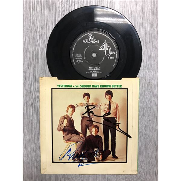Autograph Signed Beatles Vintage Vinyl