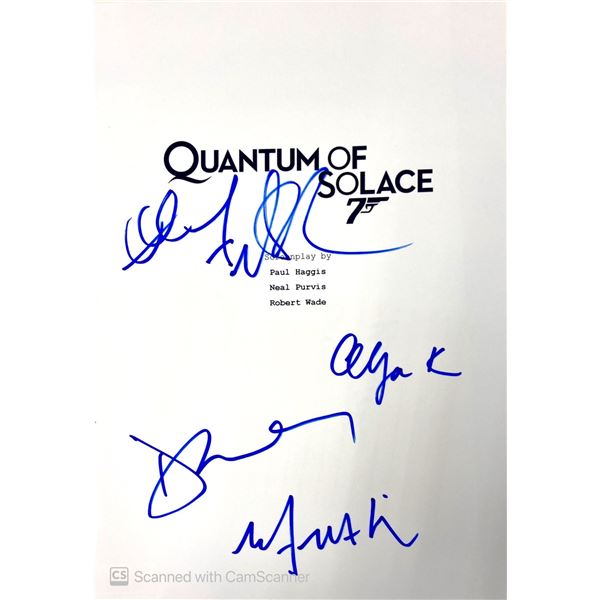 Autograph Signed Script Cover James Bond Quantum of Solace