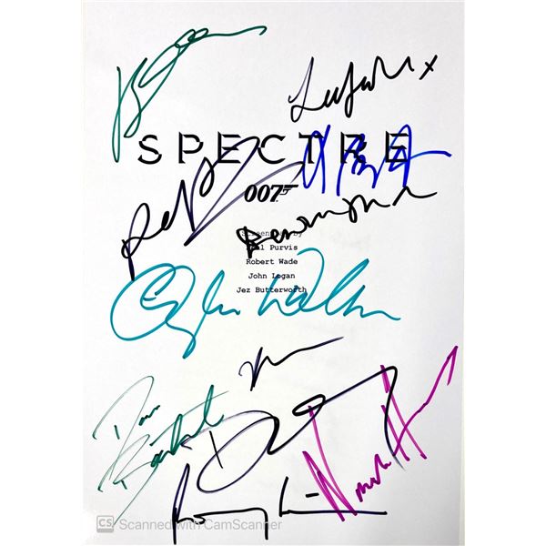 Autograph Signed Script Cover James Bond Spectre