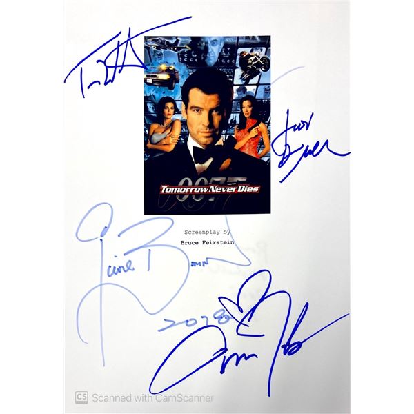 Autograph Signed Script Cover James Bond Tomorrow Never Dies