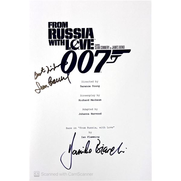Autograph Signed Script Cover James Bond From Russia With Love