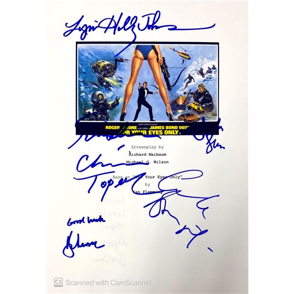 Autograph Signed Script Cover James Bond For Your Eyes Only