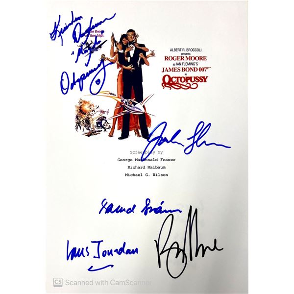 Autograph Signed Script Cover James Bond Octopussy