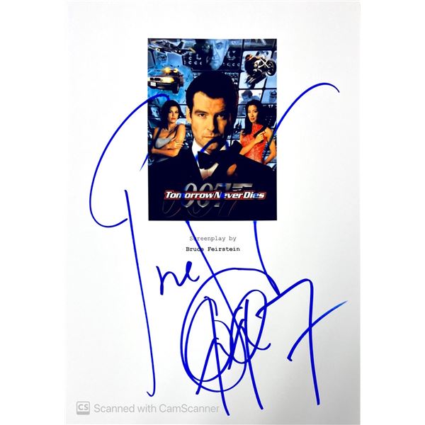 Autograph Signed Script Cover James Bond Tomorrow Never Dies