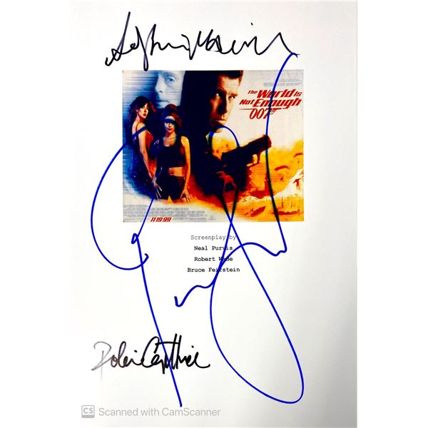 Autograph Signed Script Cover James Bond The World Is Not Enough