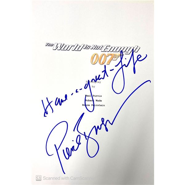Autograph Signed Script Cover James Bond The World Is Not Enough