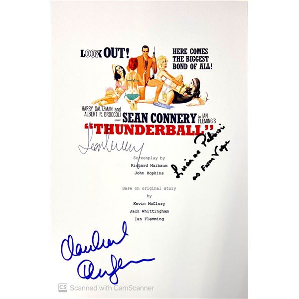 Autograph Signed Script Cover James Bond Thunderball