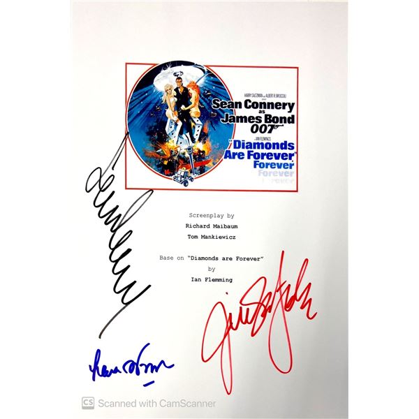 Autograph Signed Script Cover James Bond Diamonds Are Forever
