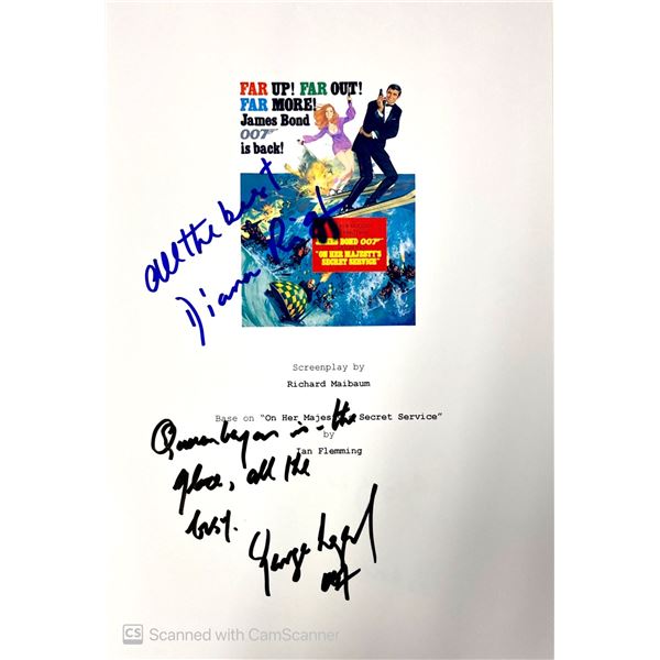 Autograph Signed Script Cover James Bond On Her Majesty's Secret Service