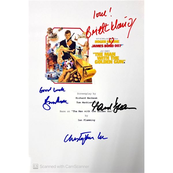 Autograph Signed Script Cover James Bond The Man with the Golden Gun