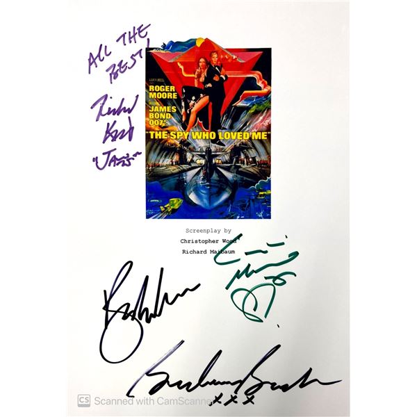 Autograph Signed Script Cover James Bond The Spy Who Loved Me