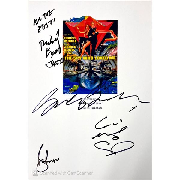 Autograph Signed Script Cover James Bond The Spy Who Loved Me
