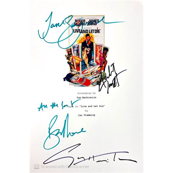 Autograph Signed Script Cover James Bond Live and Let Die