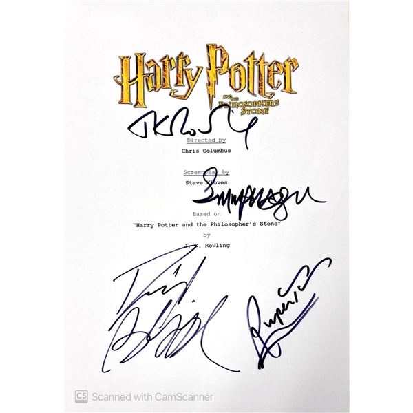 Autograph Signed Script Cover Harry Potter and the Philosopher's Stone