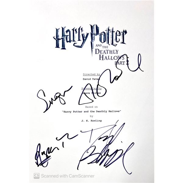 Autograph Signed Script Cover Harry Potter and the Deathly Hollows Part II