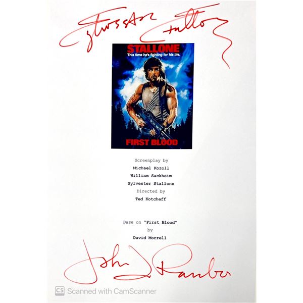 Autograph Signed Script Cover First Blood