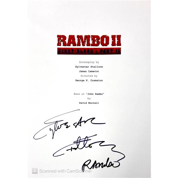 Autograph Signed Script Cover Rambo II First Blood Part 2