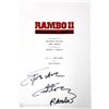 Image 1 : Autograph Signed Script Cover Rambo II First Blood Part 2