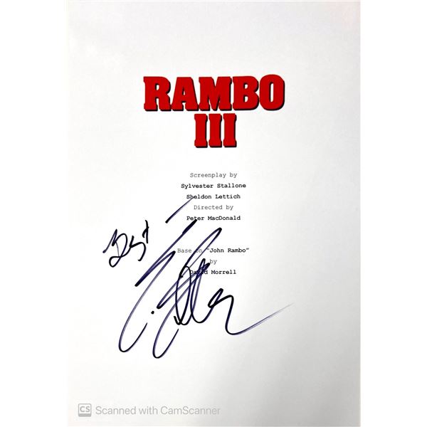 Autograph Signed Script Cover Rambo III