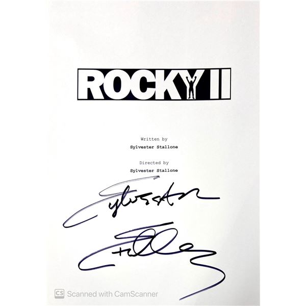 Autograph Signed Script Cover Rocky II