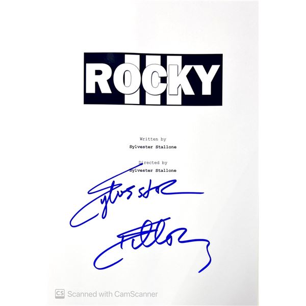 Autograph Signed Script Cover Rocky III