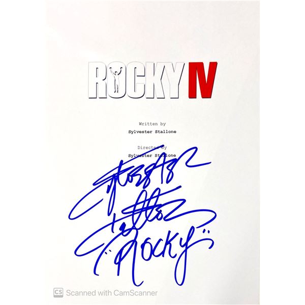 Autograph Signed Script Cover Rocky IV