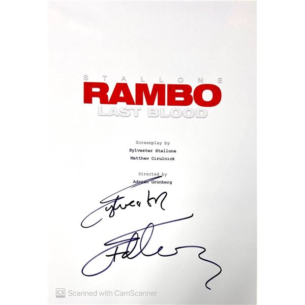 Autograph Signed Script Cover Rambo last Blood