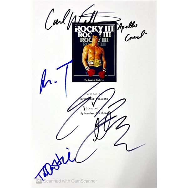Autograph Signed Script Cover Rocky III