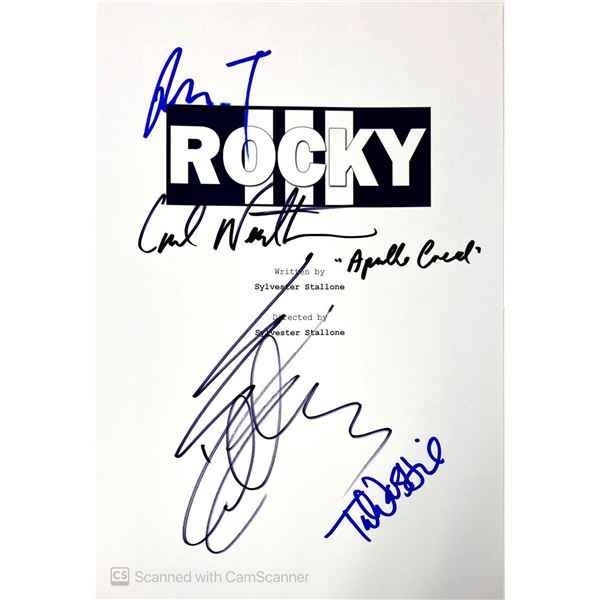 Autograph Signed Script Cover Rocky III