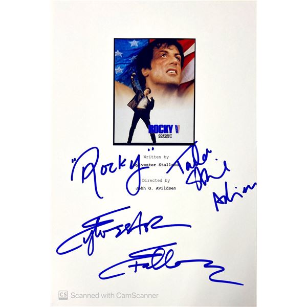 Autograph Signed Script Cover Rocky V
