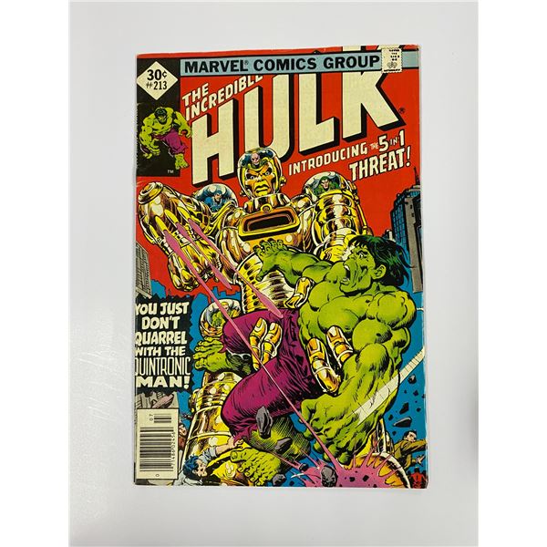 Vintage Incredible Hulk Comic #213