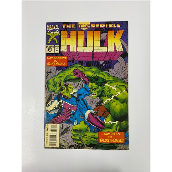 Vintage Incredible Hulk Comic #419