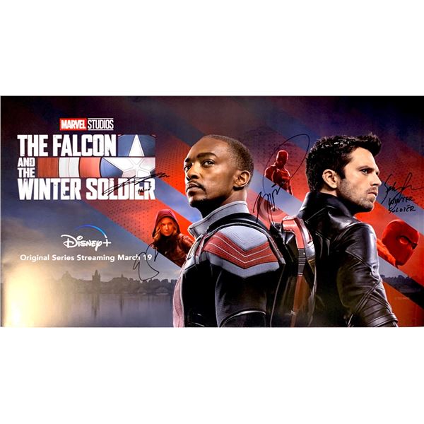 Autographed Falcon Winter Soldier Poster