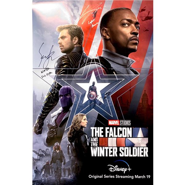 Autographed Falcon Winter Soldier Poster