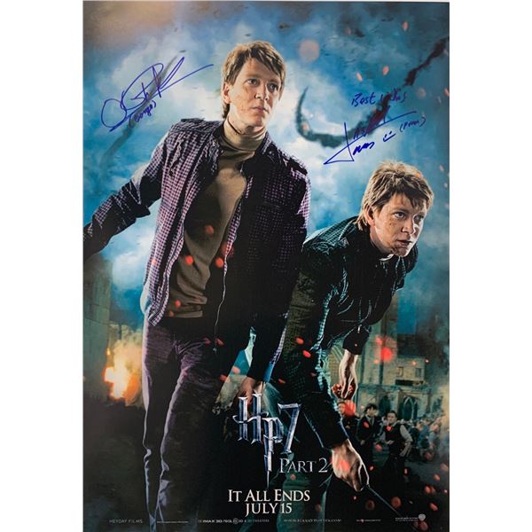 Oliver Phelps Autographed Harry Potter Poster