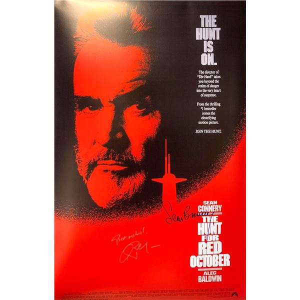 Autographed Hunt for Red October Poster