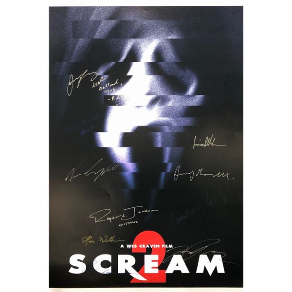 Autographed Scream 2 Poster Neve Campbell Courteney Cox