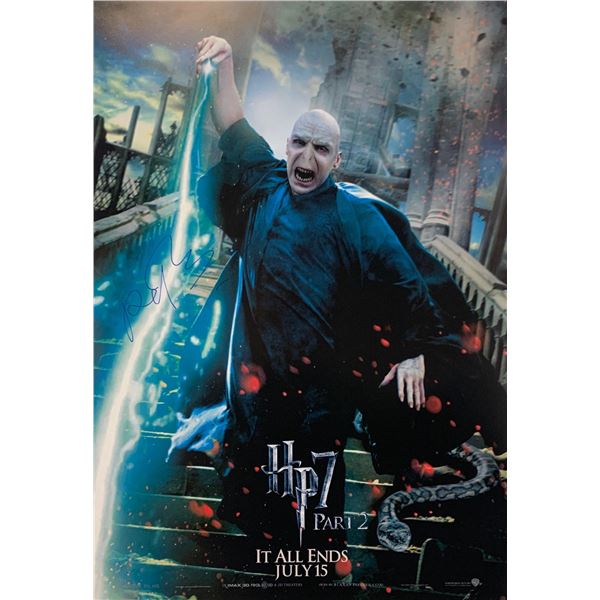 Ralph Fiennes Autographed Harry Potter Poster