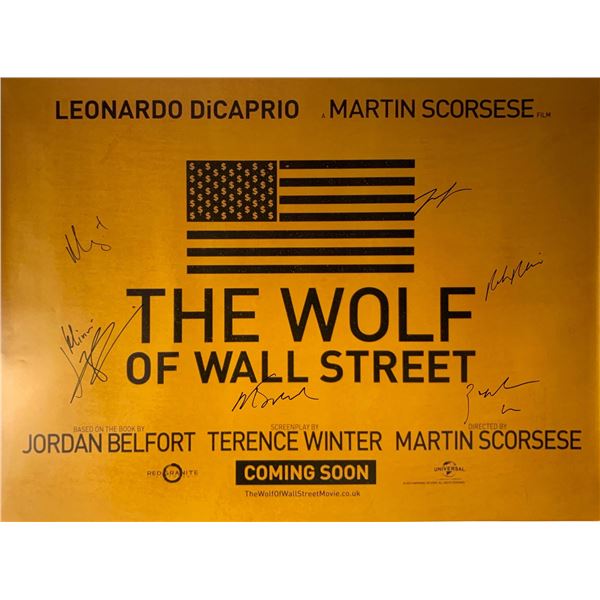 Leonardo DiCarpio Autographed Walf of Wall Street Poster